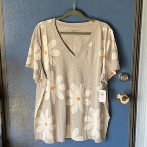 Torrid Gray Floral Women's Top